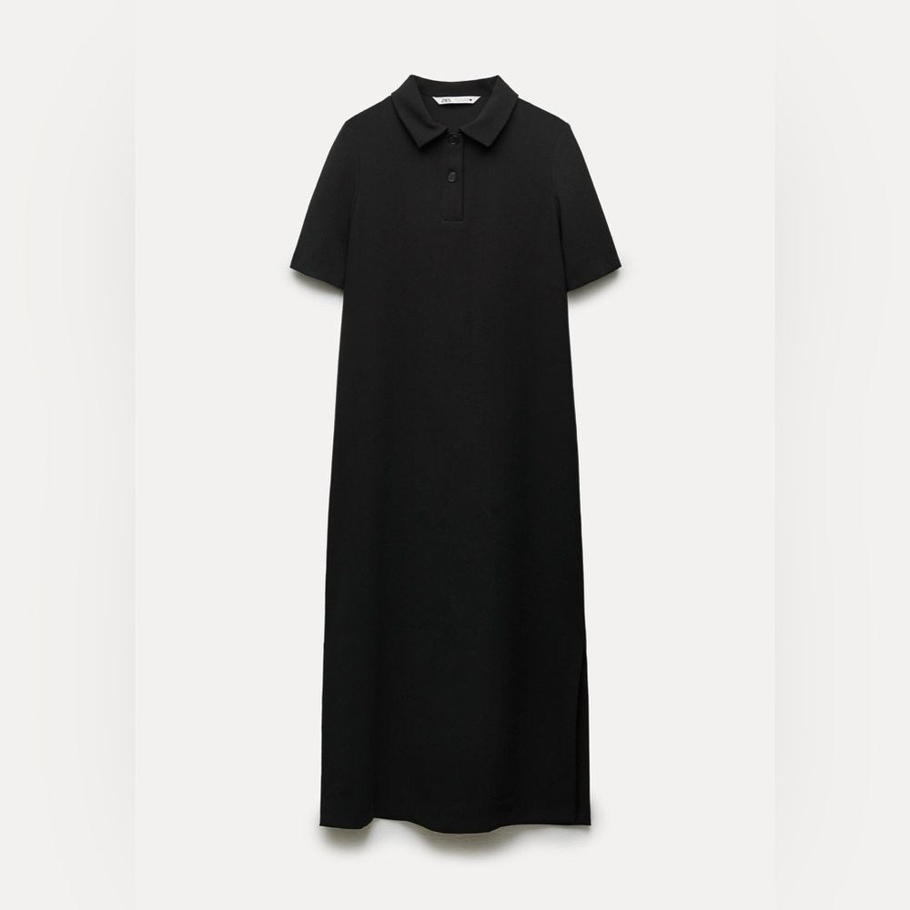 Black Collar Polo Dress